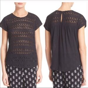 🔥Joie Dalliance crochet black top Small